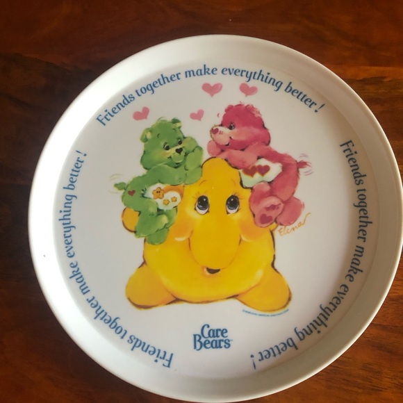 Vintage 80s Care Bears Plate - Picture 1 of 4